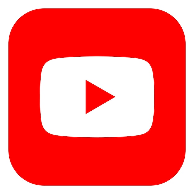 Вектор Квадратный логотип youtube на белом фоне