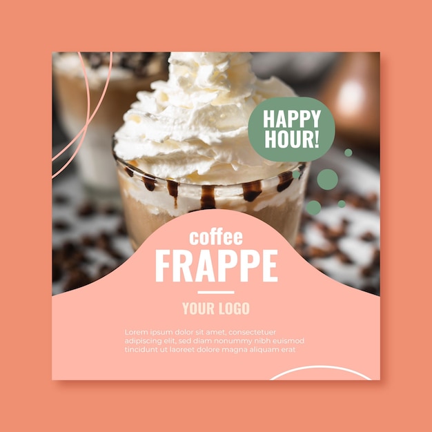 squared flyer for coffee shop