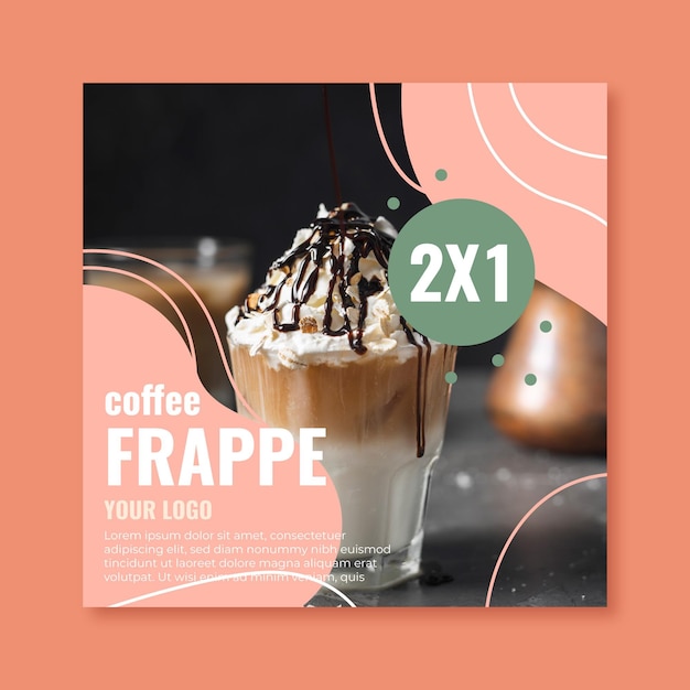 squared flyer for coffee shop