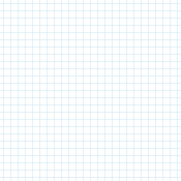Квадратный блокнот бесшовный узор синяя текстура сетки школьная тетрадь по математике лист бумаги сетки векторная иллюстрация на белом фоне