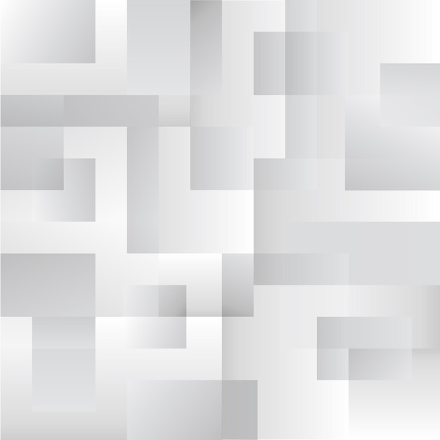 Vettore piazze astratte sfondo bianco e grigio trama geometrica monocromatica astratta con spazio dal design moderno illustrazione vettoriale
