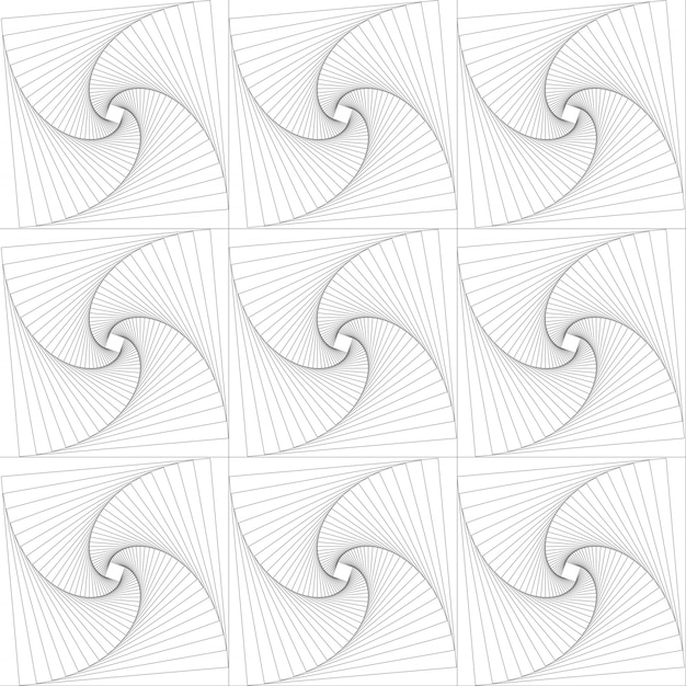 Vector squares rotated to pattern