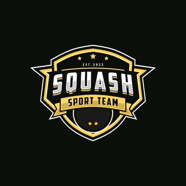 Squash badge logo in moderne stijl Vector illustratie