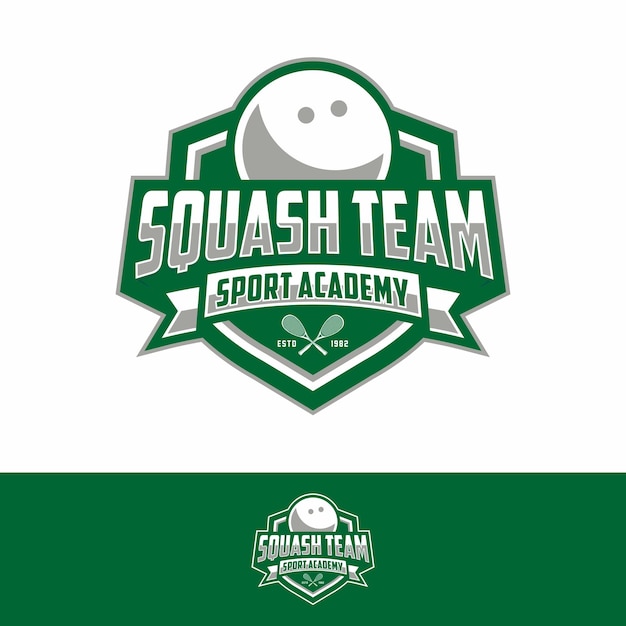 Squash badge logo in modern minimalist style