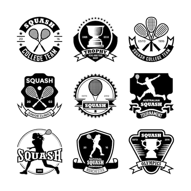 Squash-badges