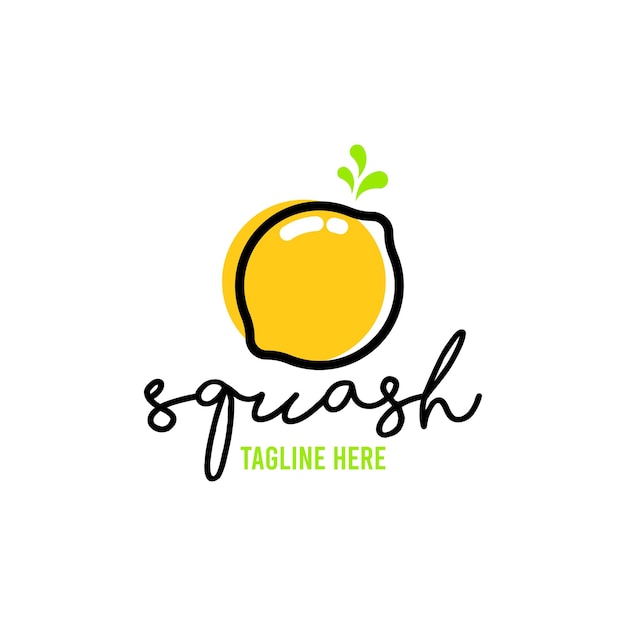 Squash logo design concept vector