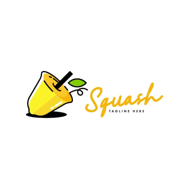 Squash Logo Design Concept Vector