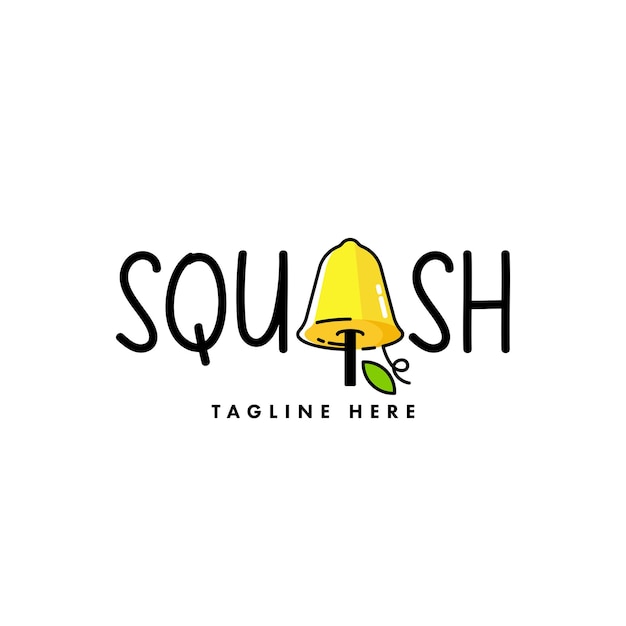 Squash logo ontwerp concept vector