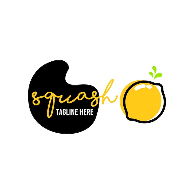 Squash logo ontwerp concept vector