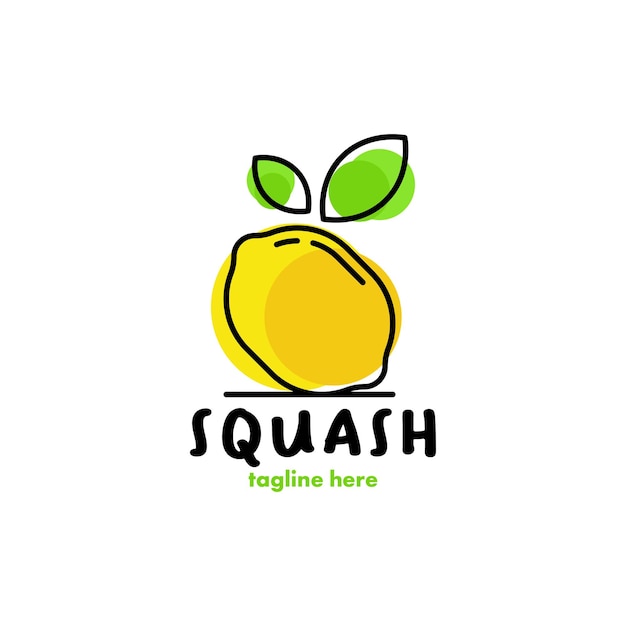 Squash Logo Ontwerp Concept Vector