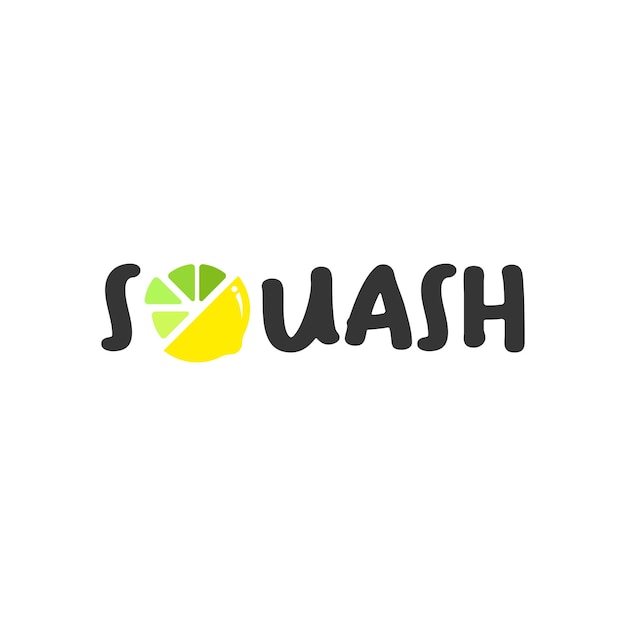 Squash Logo Ontwerp Concept Vector