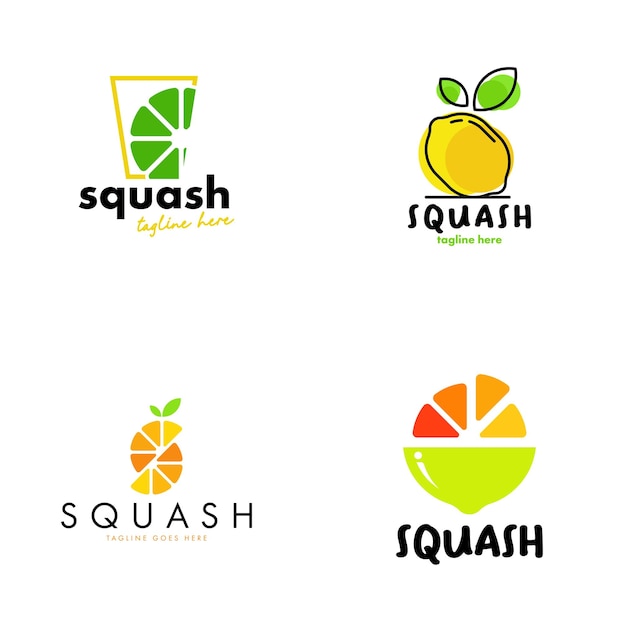 Squash Logo Ontwerp Concept Vector