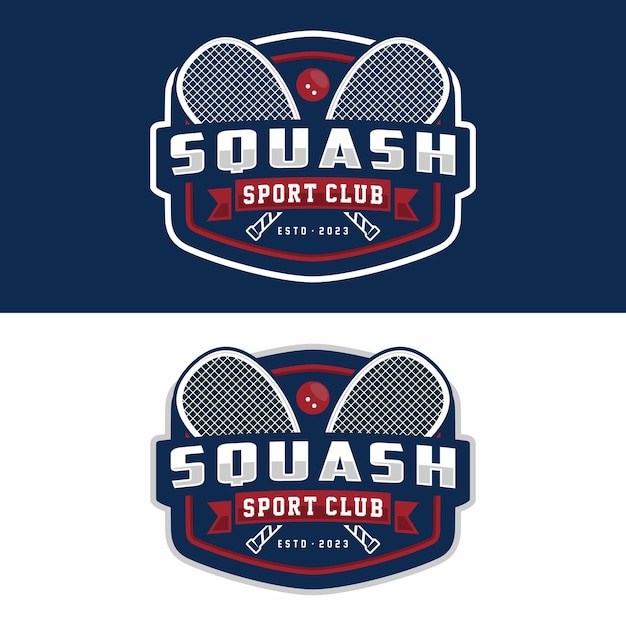 Squash sport logo design vector illustration