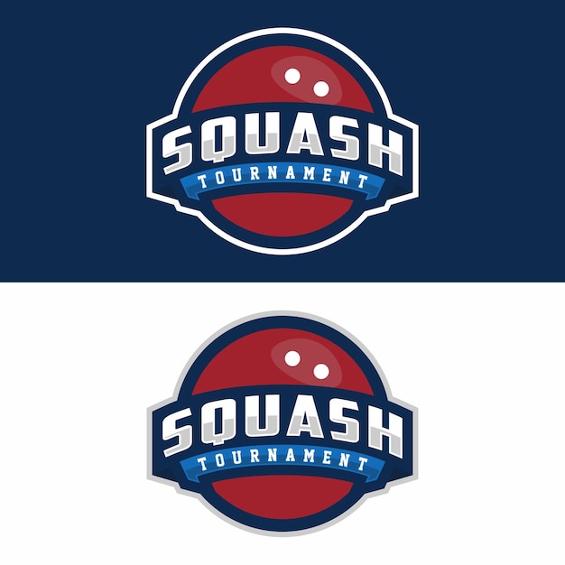 Squash sport logo design vector illustration