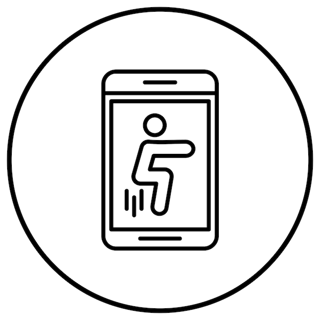 Immagine vettoriale dell'icona squat può essere utilizzata per l'app workout