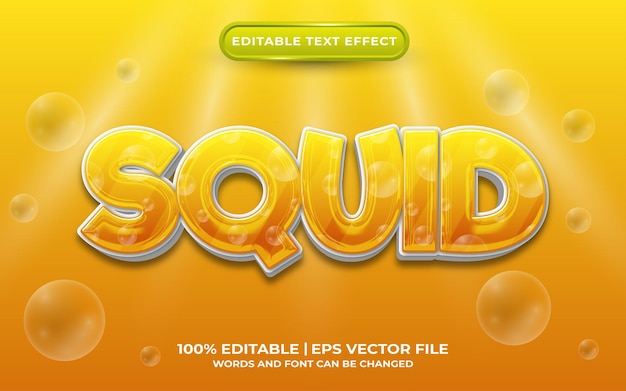 Squid editable text effect