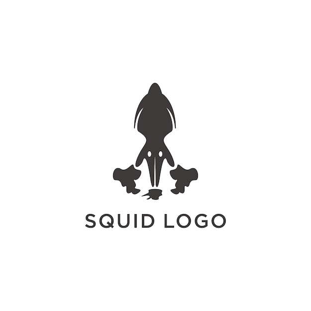 Squid logo design icon template