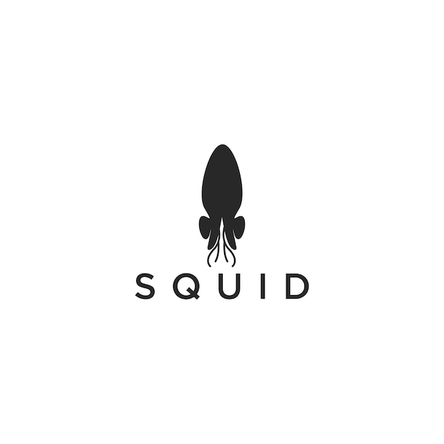 Squid logo icon design template flat vector