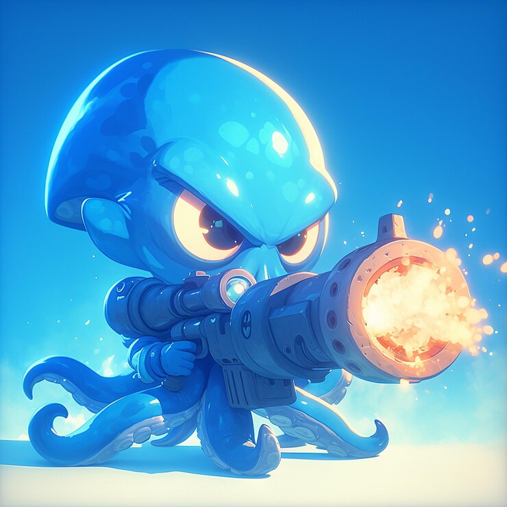 Vector 오징어 사격 잉크 의 방어