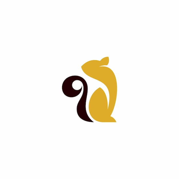 squirrel animal icon vector logo design