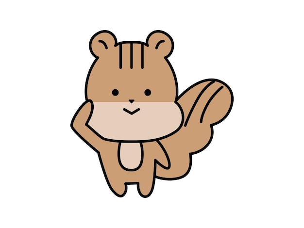 A squirrel character posing for understanding