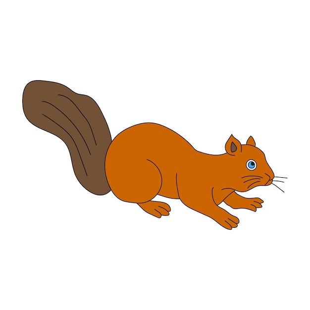 Vector squirrel clipart cartoon wild animals clipart set for lovers of wildlife