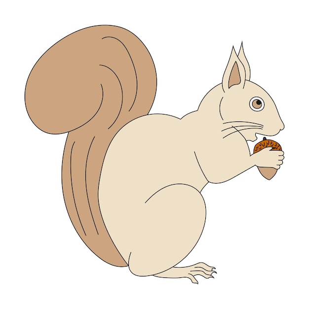 Vettore squirrel clipart cartoon animali selvatici clipart set per gli amanti della fauna selvatica