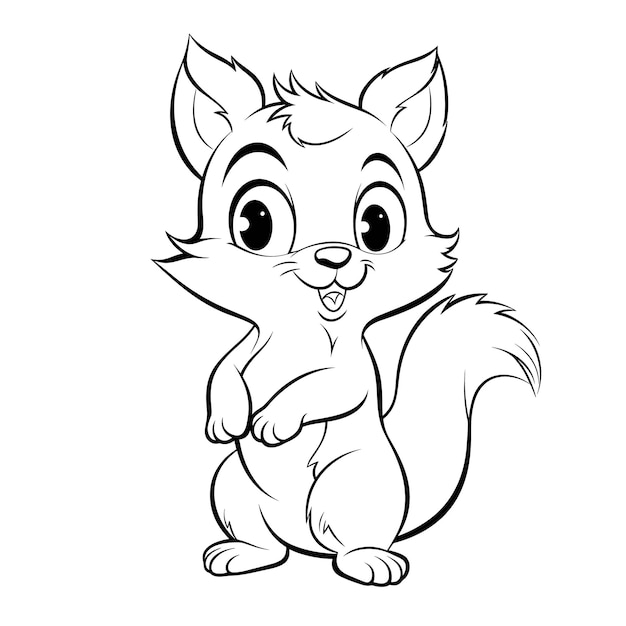 squirrel coloring pages vector animals