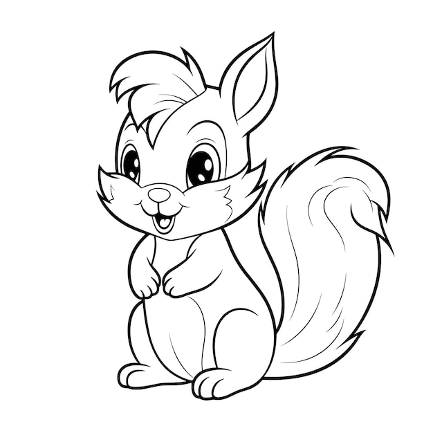 squirrel coloring pages vector animals