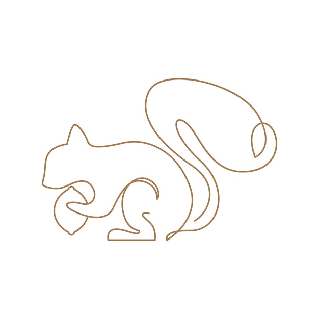 Squirrel design icon logo concept illustration