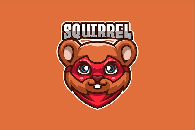 Vector squirrel e-sport logo template