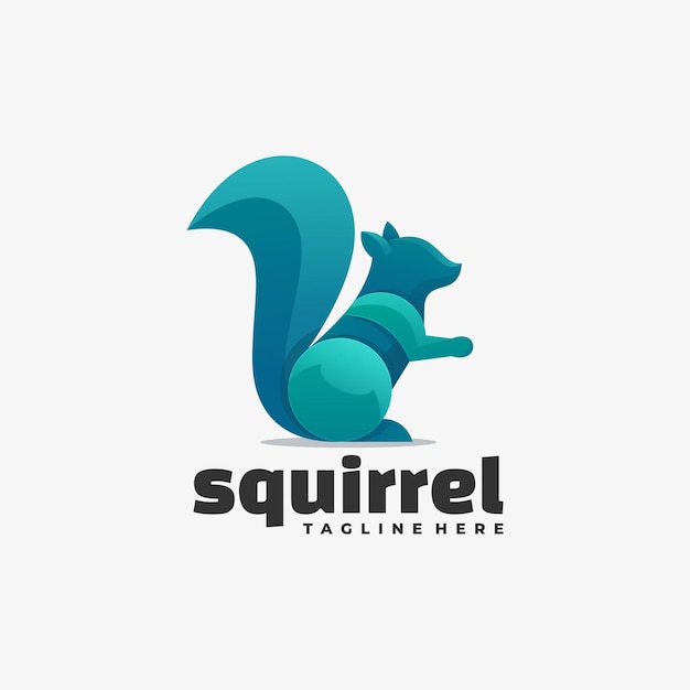 squirrel gradient colorful logo