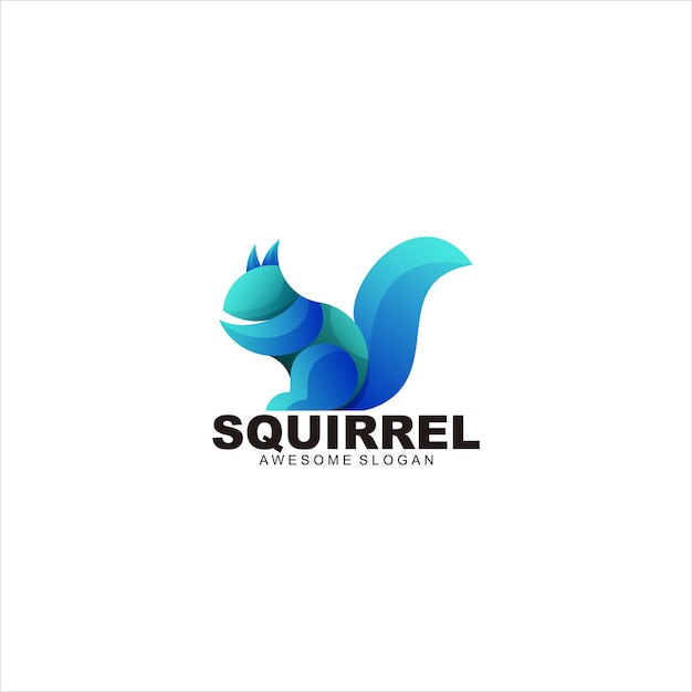 Squirrel gradient colorful logo