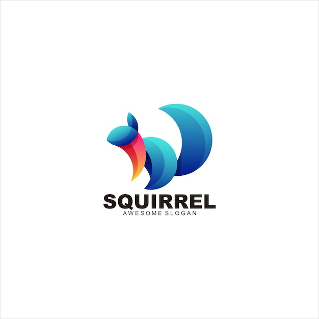 squirrel gradient colorful logo