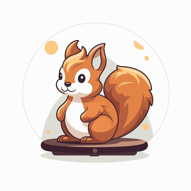 Squirrel icon Cute cartoon animal character Vector illustration