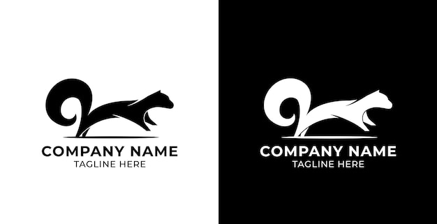 ベクトル リスのロゴデザイン、マーケティングのロゴテンプレート、動物のロゴ