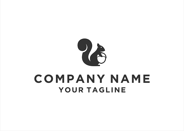 Squirrel  Logo Design Vector Illustration.