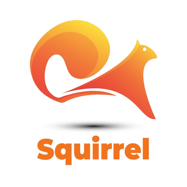 Vector squirrel logo template gradient logo