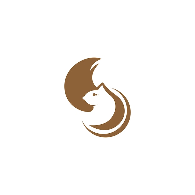 Squirrel logo vector icon design illustration