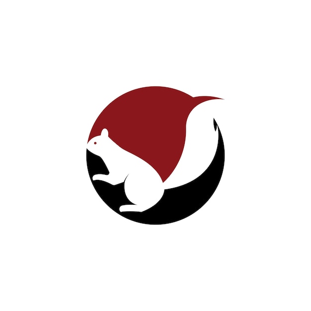 Squirrel logo vector icon illustration design