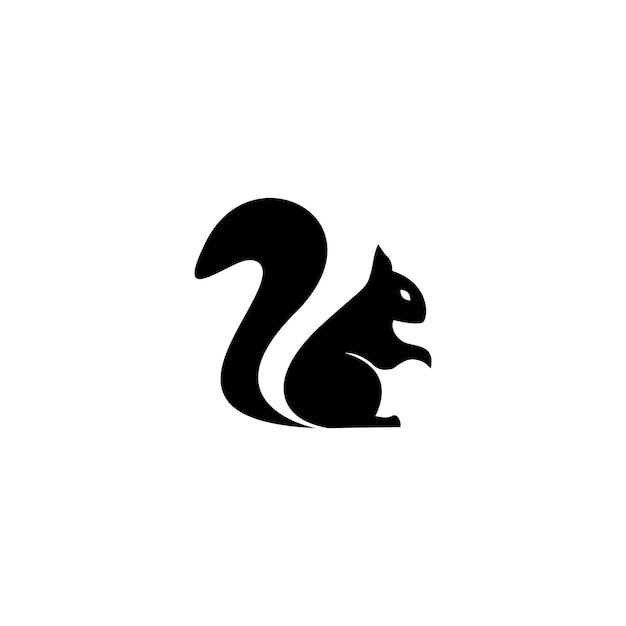 Squirrel logo vector icon illustration