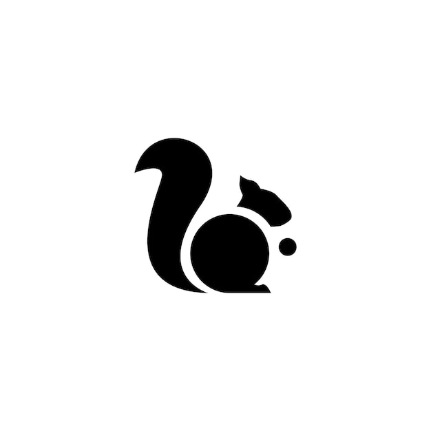 Squirrel logo vector icon illustration