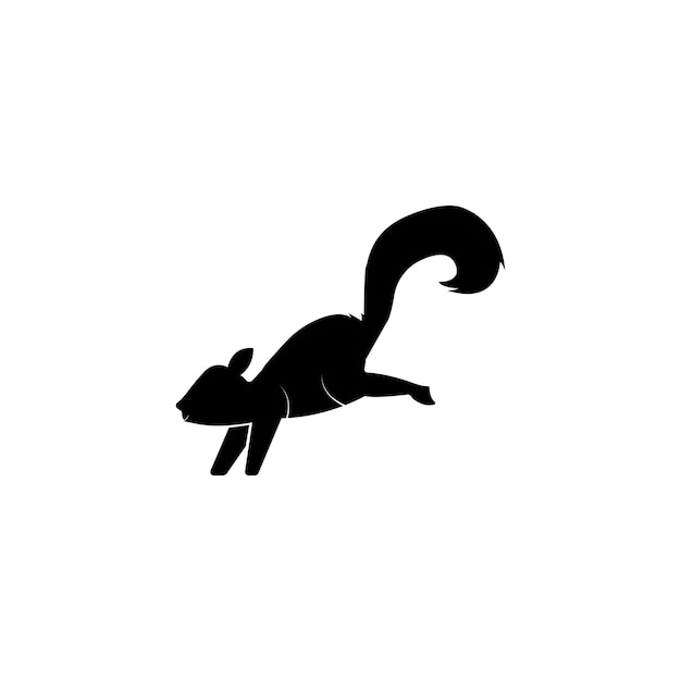 Squirrel logo vector icon illustration