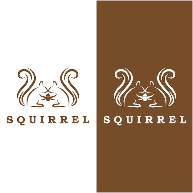 Squirrel logo and vector with slogan design