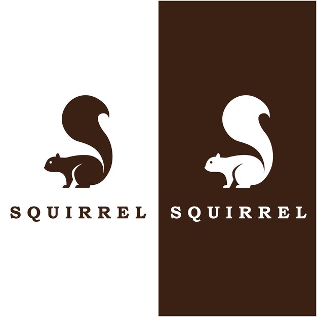 Squirrel logo and vector with slogan design