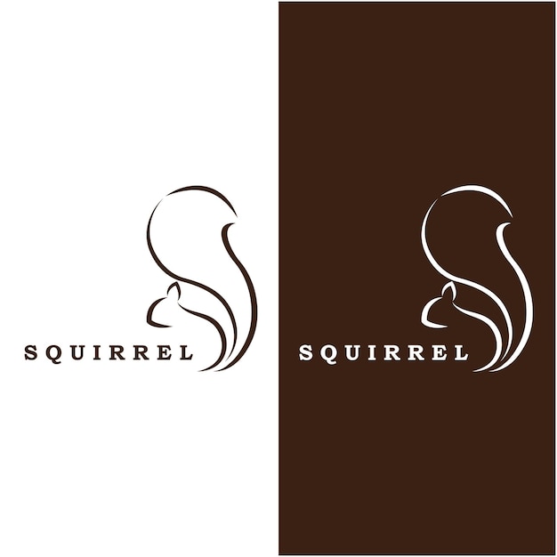 Squirrel logo and vector with slogan design