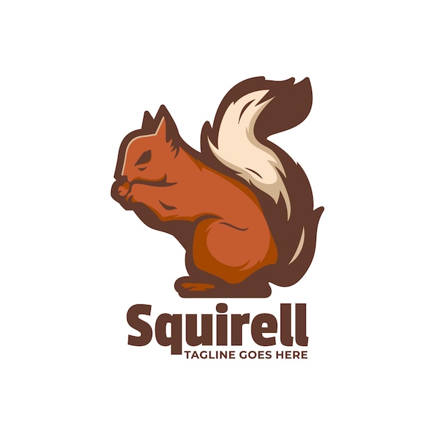 Vector a squirrel logo with a squirrel on it