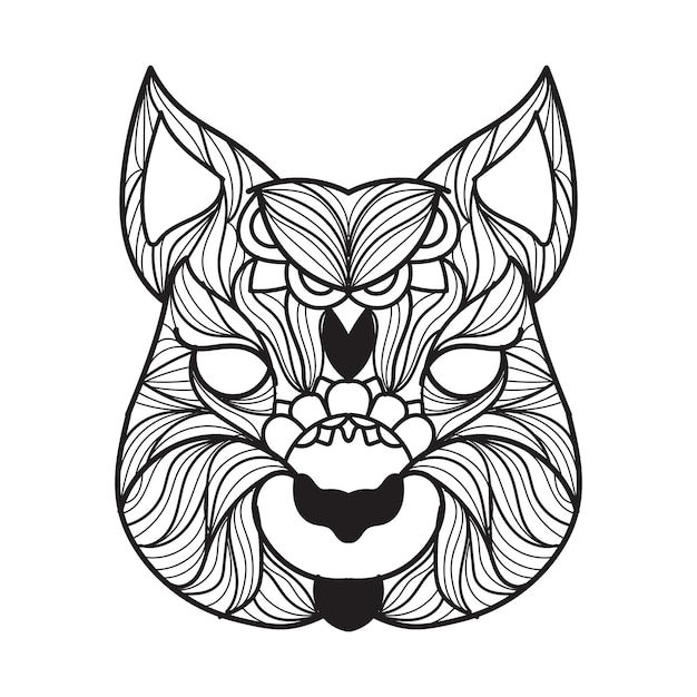 squirrel mandala vector illustration