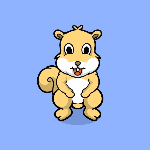 Squirrel mascot cartoon design animal