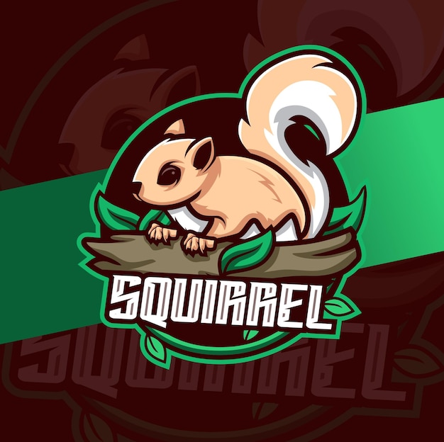 Vector squirrel mascot logo design character